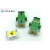 China Simplex SC Fiber Optic Adapter PBT Housing With Transparent Shutter Dust Cap factory