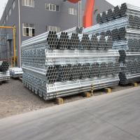 China Hot Dip Galvanized Round Steel Pipe / GI Pipe Pre Galvanized Steel Pipe Galvanized Tube For Construction factory