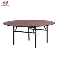 China Fireproof Board Wood Banquet Table Hotel 60 Round Banquet Tables factory