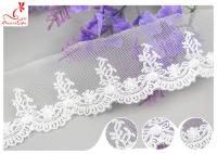 China Vietnam Floral Nylon Mesh Lace Trim With Cotton Embroidery Patterns factory
