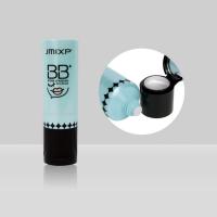 China Custom Cream Blush Empty Lip Balm Tubes D30mm 30-80ml Plastic Make Up Combination Tube With Mirror factory