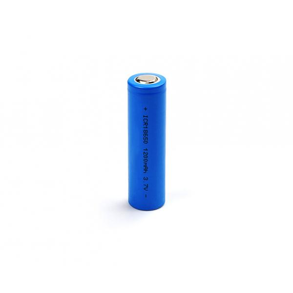 Quality Lithium Ion 1200mAh 3.7 V Battery ICR18650 Rechargeable Cell for sale