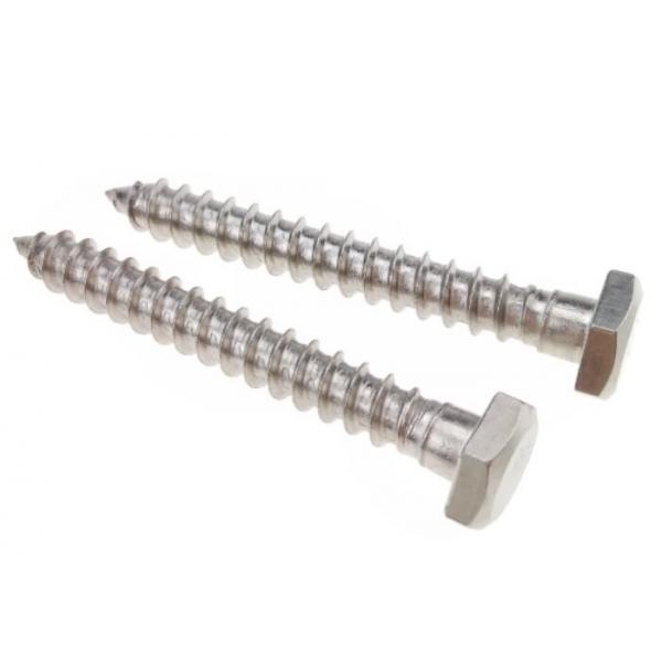 Quality Hex Head Stainless Steel Lag Screws For Wood 304 Fastener 5/16 ASME for sale
