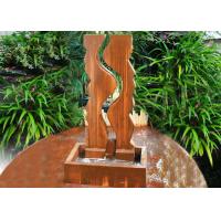 China Geometric Decorative Corten Steel Water Feature Large Size For Yard / Garden factory