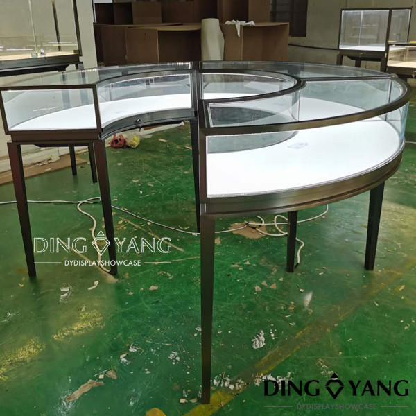 Quality Glass Circular D2100XH960MM Jewelry Display Cases for sale