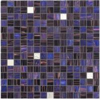 China Misterious style with gold line glass mosaic mix pattern deep purple blend for sale