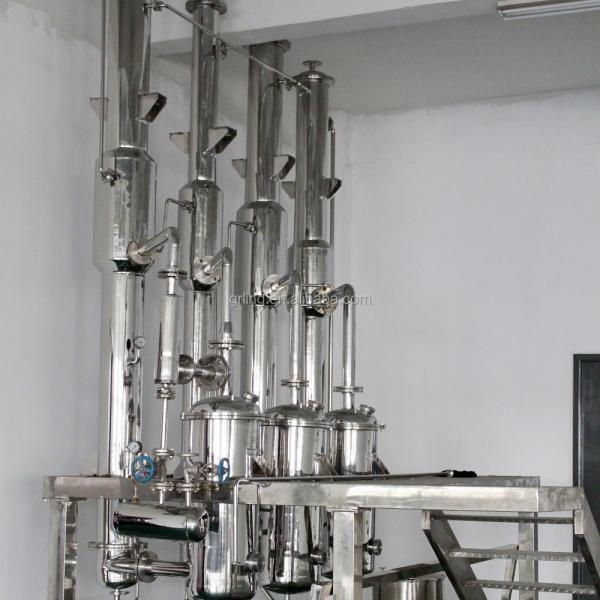 Quality PLC Single Effect Falling Film Evaporator 1000-10000l/H Oil Distillation Ethanol Recovery System for sale