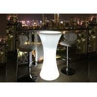 Quality High Round Cocktail Table Furniture Set with Colorful Lighting for sale