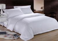 China White Dorm Bedding Sets 150 ~ 350GSM 100% Cotton 200TC Customized Size factory