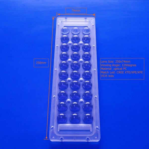 Quality 30 Watts Injection Molding Plastic Array Lens LED Cover For High Bay Light for sale