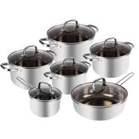 china Hot Selling 12pcs Stainless Steel Cookware Set Cooking Tornado Pots And Pans