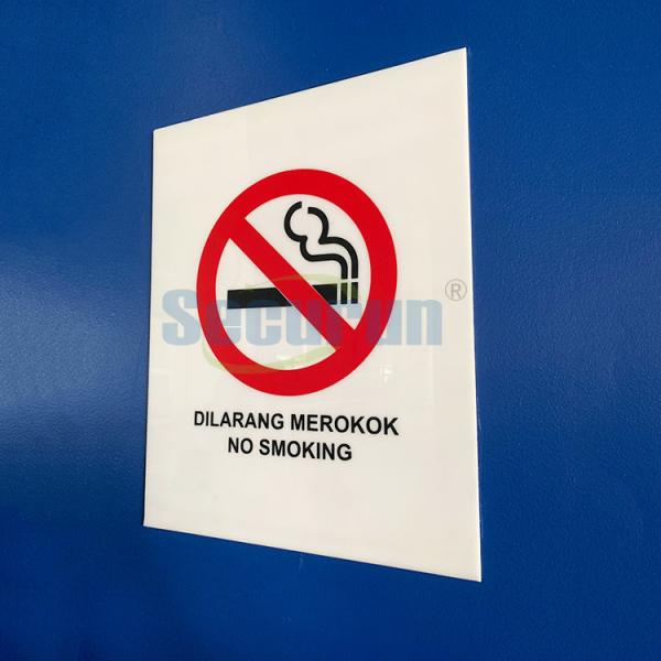 Quality White Acrylic Photoluminescent Signs Signs No Smoking Symbol For Rounded Corners for sale