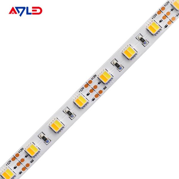 Quality Adjustable 12 Volt LED Strip Lights Dual Color 2 In 1 White Outdoor Waterproof 5050 SMD for sale