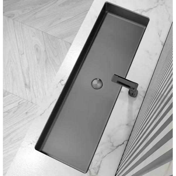 Quality Bathroom Undermount Stainless Steel Vessel Sinks Satin Brushed Finish Rectangula for sale