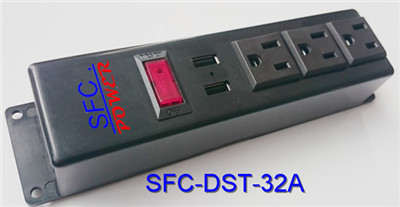 Quality 3 Socket Power Strip With USB Charger , Multi Function Multiple Power Outlet for sale