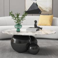 China 12mm Thick Modern Marble Top Coffee Table Luxury Italian Style for sale