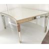 China Curved Tempered Glass Dining Table , Contemporary Glass Dining Table For Events factory