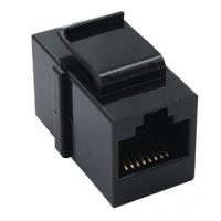 Quality Low Profile RJ45 Female Adapter 16.13 Mm Height PBT Black Fully Plastic for sale