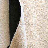 China Light Yellow 100% Polyester Synthetic Sherpa Suede Fabric for End Customers factory