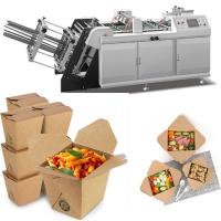 Quality Paper Take Away Automatic Lunch Box Production Line Servo Motor 150pcs/Min for sale