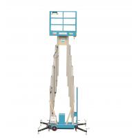 Quality Aluminum Twin Mast 1.5kw 10m Elevated Work Platform for sale