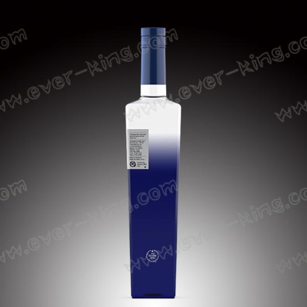 Quality Customed Rubber Stopper 500mL 750mL Vodka Glass Bottle for sale