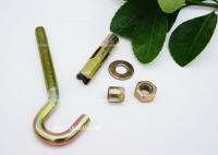 China Yellow Zinc Metal Expansion Open Eye Hook Bolt , Screw In Eye Hooks High Precision factory