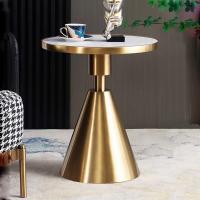 Quality Marble Cone Nordic Coffee Table Accent Elegant Gold Titanium Base for sale