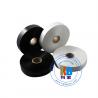 China TTR thermal transfer printing printed woven edge grosgrain decoration Black satin ribbon for garment label printer factory
