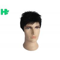 China Normal Lace Men Hair Wig 14 , Black Natural Looking Wigs For Men factory