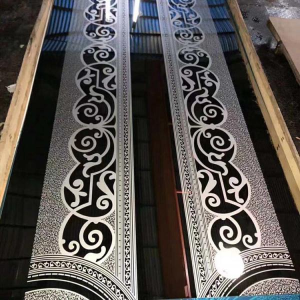 Quality 201 Elevator Stainless Steel Sheet 4x8 2000mm Length Mirror Etched Design Plate for sale