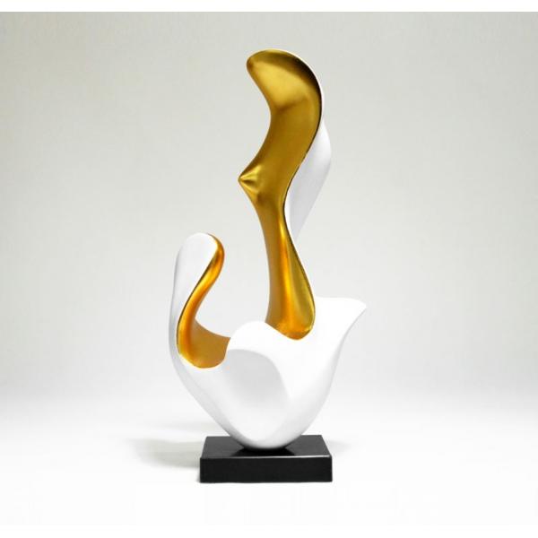 Quality Stoving Varnish Modern Art Statue Simple White Cast Resin Sculpture Interior Decoration for sale