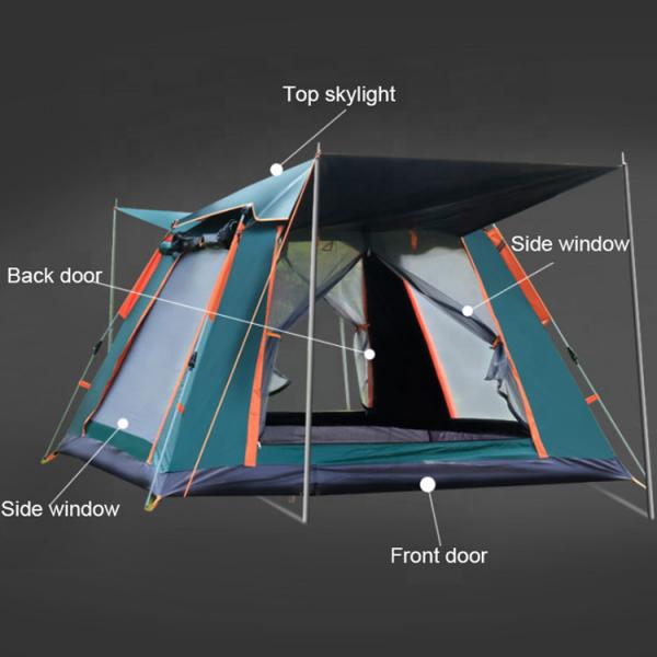Quality Waterproof Automatic Camping Pop Up Tent 2 3 Persons Single layer 4KG for sale