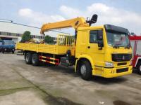 China HOWO 8T 6X4 Construction Crane Truck , Hydraulic Boom Crane With 4 Booms factory