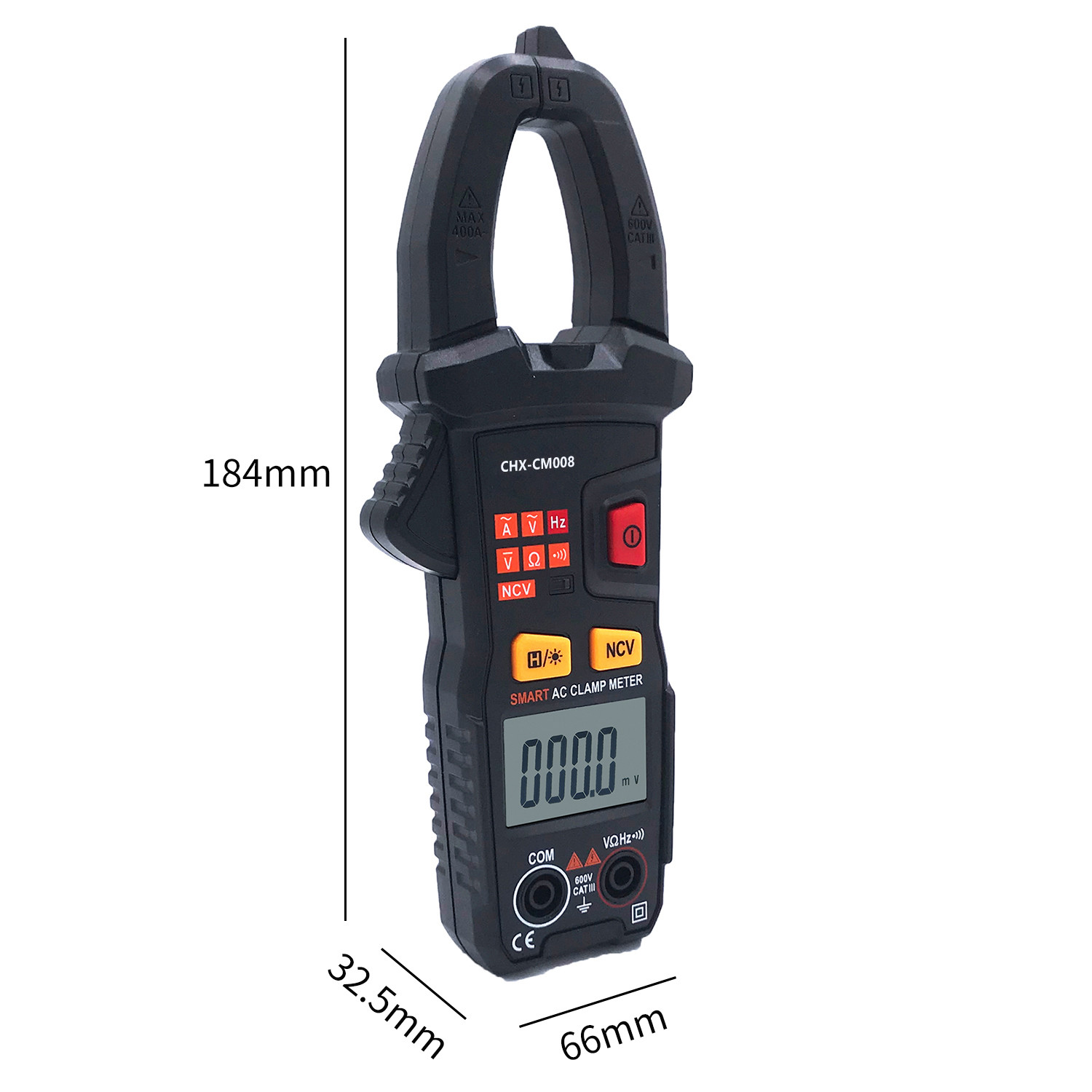 China Data Keep Clamp On Digital Multimeter 190g 10MW 184.0×66.0×32.5mm factory