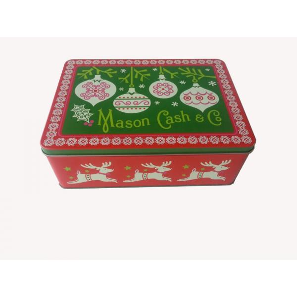 Quality Butter Embossed Tin Cookie Containers,Spot Base Color On Body And Lid for sale