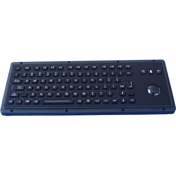 Quality IP65 black vandalproof Industrial Keyboard With Trackball and function keys for sale