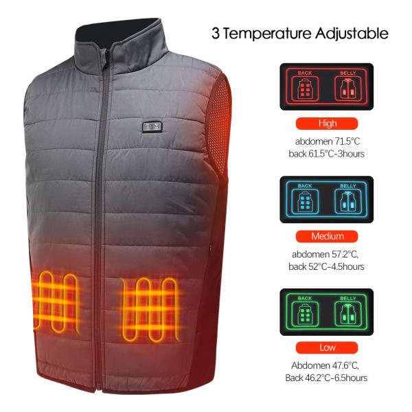 Quality USB 5V Battery Powered Vest Polyester Sleeveless Electric Heated Waistcoat for sale