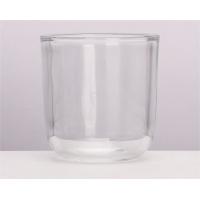 China 325ml Elegant Ribbed Glass Votive Candle Holders for Wedding Party Home Decor Transparent Sturdy Base factory