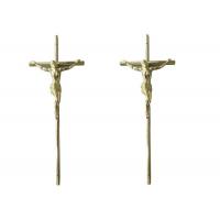 Quality Casket Surface Decoration Funeral Crucifix 37 × 13.7 Cm Gold Jesus Casket Cross for sale