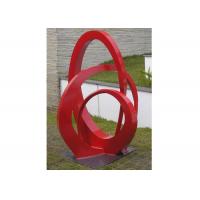 Quality Public Park Stainless Steel Sculpture Red Painted Abstract Metal Sculpture for sale