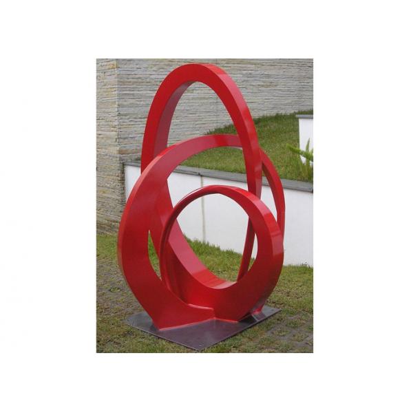 Quality Public Park Stainless Steel Sculpture Red Painted Abstract Metal Sculpture for sale