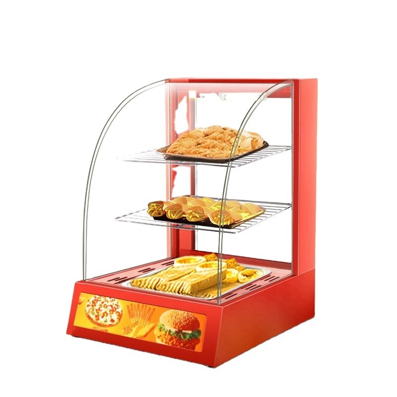 China Commercial Mini Electric Food Display Warmer Showcase with Three Layers 380x460x600mm factory