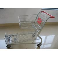 China Heavy Duty Plastic Shopping Trolley Stackable Space Saving With Hand Push factory