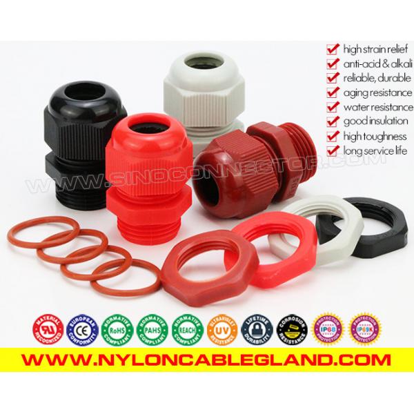 Quality IP68 Synthetic Plastic Metric Cable Glands, IP69K Watertight Polyamide Nylon for sale