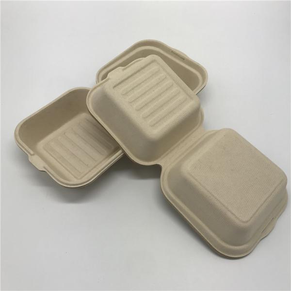 Quality Wheat Straw Takeaway Food Container Burger Box Biodegradable Disposable for sale