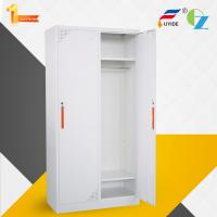 China 2 door steel locker for employee changing clothes/storage shoes/storage private goods/whtie color/KD structure factory