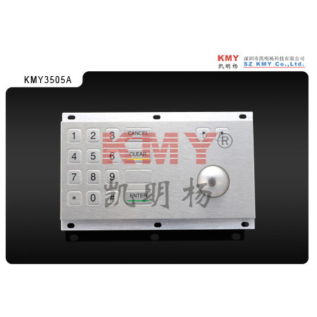 Quality Medical Kiosk Metal Keypad With Pointing Device 100×196mm for sale