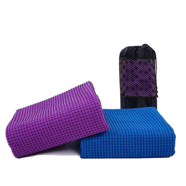 Quality Custom Portable Microfiber Yoga Beach Towel Mat Anti Slip 40x80 for sale