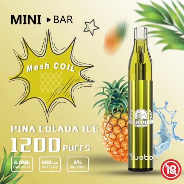 Quality Minibar 1200 Puffs YUOTO Disposable Vape 4ml with 5% Nicotine for sale